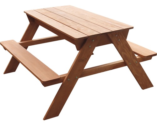 Holz-Kindersitzgruppe mit Tisch und Bänken