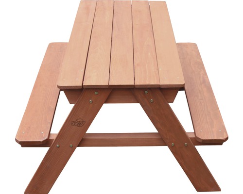 Holz Kindersitzgruppe mit Tisch und Bänken
