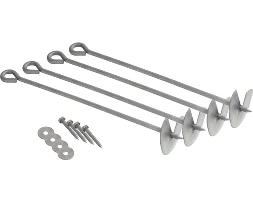 Erdanker Set mit Schrauben und Unterlegscheiben