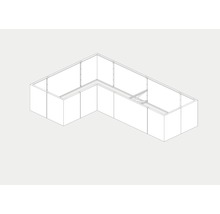 Hochbeet klassisch palatino Urban 300 x 200 x 70 cm in L-Form Cortenstahl
