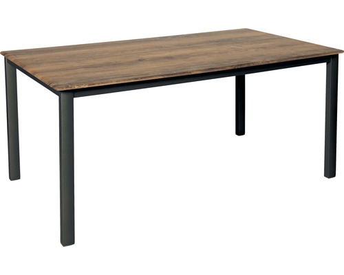 Esstisch mit Tischplatte in Holzoptik und Metallbeinen