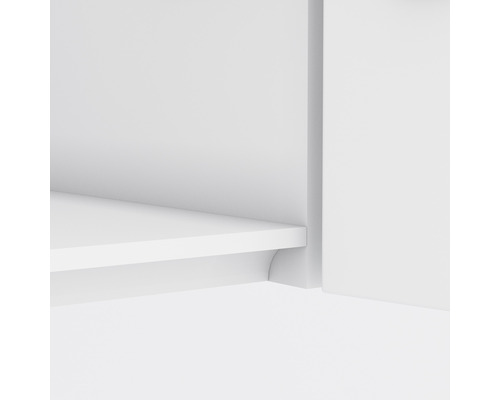 Detailansicht eines weißen Regals