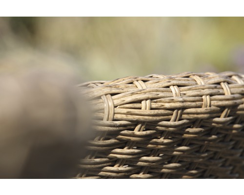 Detailaufnahme eines geflochtenen Korbs