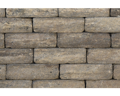 Mauer aus Betonsteinen