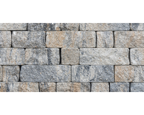 Mauer aus Pflastersteinen