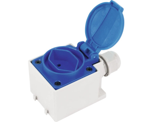 Aufputz Steckdose mit Klappdeckel