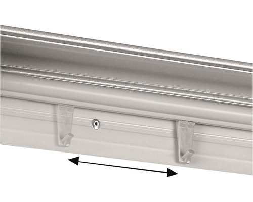Detailansicht einer Jalousie mit variabler Halterung