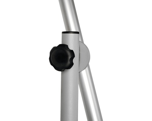 Detailansicht einer Stativhalterung mit Feststellschraube