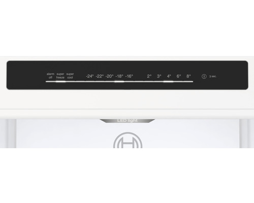 Bedienfeld eines Kühlschranks mit Temperaturregler