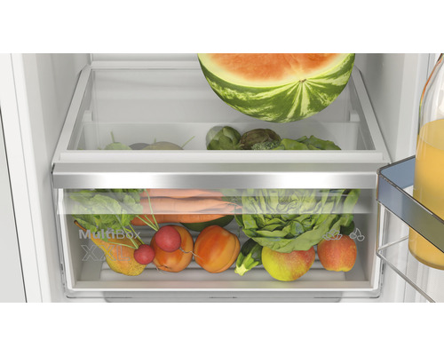 Kühlschrank mit XL MultiBox gefüllt mit Obst und Gemüse