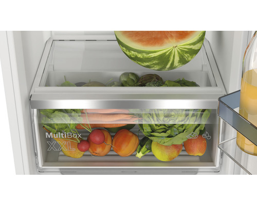 Kühlschrank mit gefüllter MultiBox XXL für Obst und Gemüse