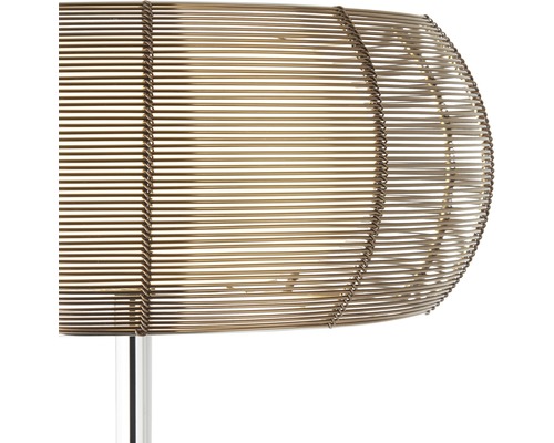 Tischleuchte mit Schirm aus Metalldraht