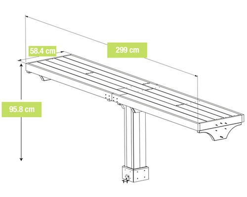 Abbildung mit Maßangaben zum Holzcarport