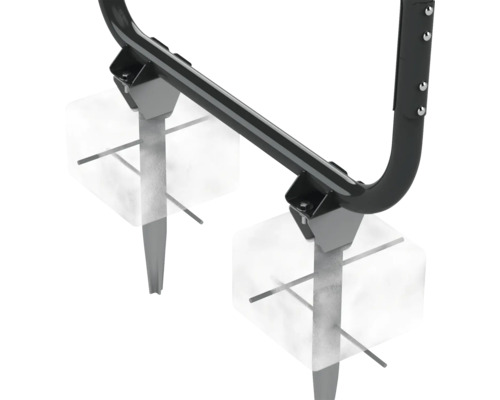 Detailansicht eines Bodenankers für den Außenbereich