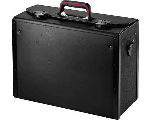 Schwarzer Aktenkoffer mit Griff und Schnappverschluss