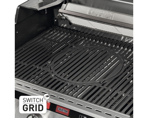Grill mit emailliertem Gusseisenrost und Switch Grid System