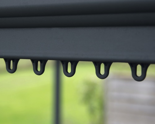 Detailansicht einer Vorhangaufhängung