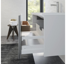 Badmöbel-Set KEUCO Royal Reflex BxHxT 100 x 48 x 49 cm Frontfarbe weiß hochglanz Badmöbelset 2-teilig mit Waschtisch Mineralguss 39604210100-thumb-1