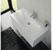 Badmöbel-Set KEUCO Royal Reflex BxHxT 100 x 48 x 49 cm Frontfarbe weiß hochglanz Badmöbelset 2-teilig mit Waschtisch Mineralguss 39604210100-thumb-2