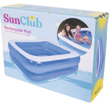 Aufstellpool Fast-Set-Pool Familypool PVC eckig 197x143x49 cm ohne Zubehör blau/weiss