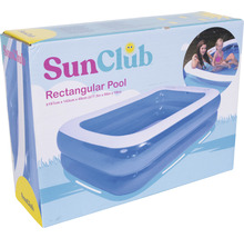 Aufstellpool Fast-Set-Pool Familypool PVC eckig 197x143x49 cm ohne Zubehör blau/weiss