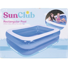Aufstellpool Fast-Set-Pool Familypool PVC eckig 197x143x49 cm ohne Zubehör blau/weiss