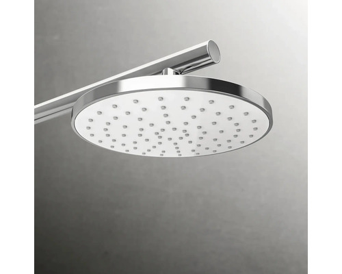 Runde Duschkopfbrause aus Metall mit Brausearm