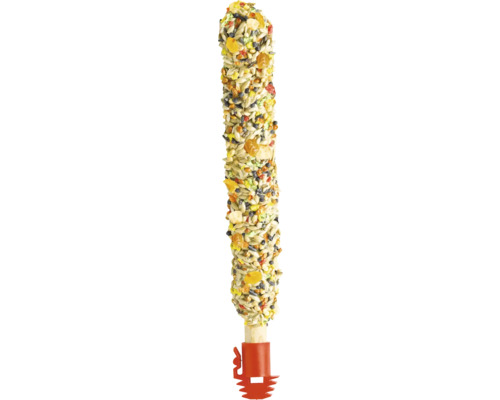 Vogelfutterstange mit Samen und Trockenfrüchten