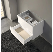 Waschtischunterschrank KEUCO X-Line BxHxT 80 x 60,5 cm x 49 cm Frontfarbe weiß glänzend glanz 33163300000