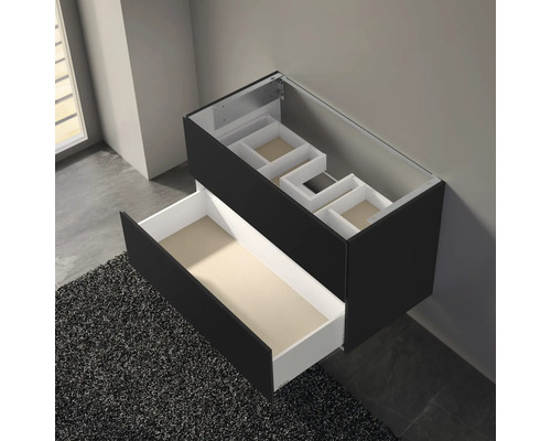 Waschbeckenunterschrank mit Schublade und Stauraum
