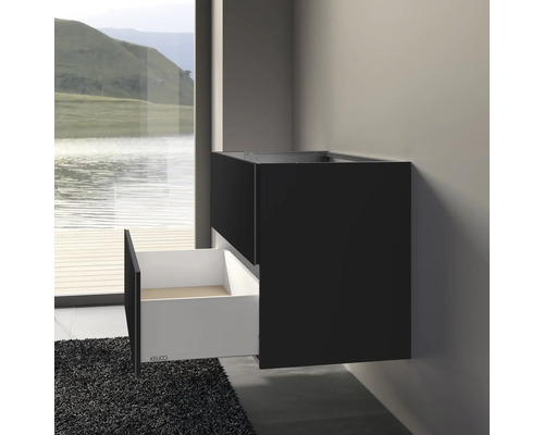 Hängender Waschtischunterschrank mit Schublade im Badezimmer