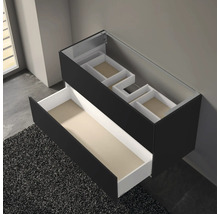 Waschtischunterschrank KEUCO X-Line BxHxT 120 x 60,5 cm x 49 cm Frontfarbe vulkanit matt 33183970000