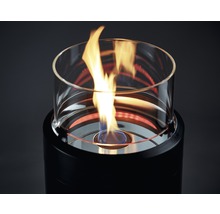 Tischkamin mit Glaszylinder und Flamme