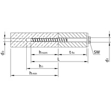 HECO MULTI-MONTI-plus S Betonschraube m. Unterlegscheibe Sechskant Teilgewinde 12x200 mm blau verzinkt 25 Stück