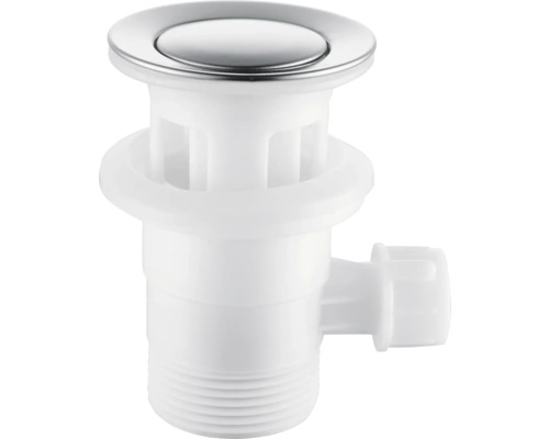 Waschbeckenstöpsel aus Kunststoff mit Chrom-Element