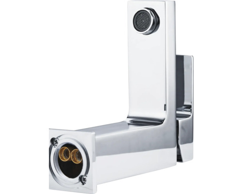 Verchromter Wasserhahn für das Badezimmer