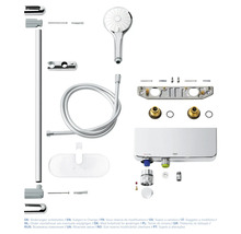 Armaturen-Set Duscharmatur mit Thermostat GROHE Grohtherm SmartControl chrom glänzend 34720000-thumb-4