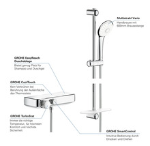 Armaturen-Set Duscharmatur mit Thermostat GROHE Grohtherm SmartControl chrom glänzend 34720000-thumb-5