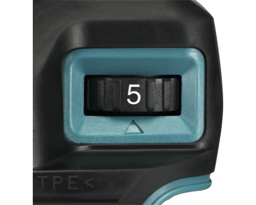 Drehknopf mit der Zahl 5 zur Einstellung eines Werkzeugs