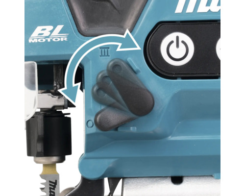 Makita Stichsäge Pendelhubverstellung Detailansicht