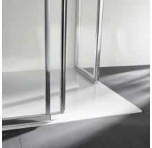 Eckeinstieg Element Links mit Gleittür/Schiebetür LIDO 100 110 x 200 cm Profil schwarz Klarglas Schmutzabweisende Glasbeschichtung Türanschlag links ohne Bodenschiene-thumb-4