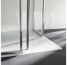 Eckeinstieg Element Links mit Gleittür/Schiebetür LIDO 100 100 x 200 cm Profil schwarz Klarglas Schmutzabweisende Glasbeschichtung Türanschlag links ohne Bodenschiene-thumb-4