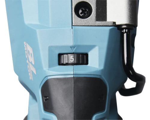 Detailansicht einer Maschine mit Geschwindigkeitsregler auf Stufe 5