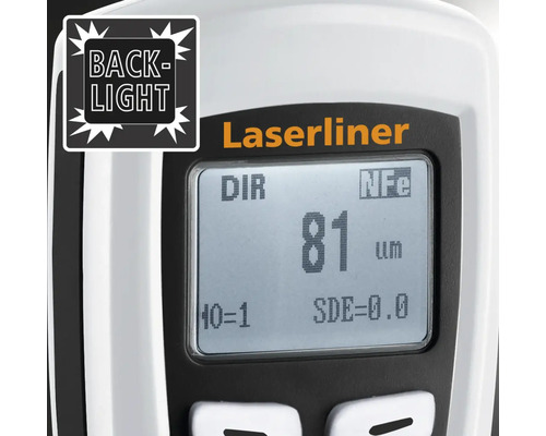 Laserliner Messgerät Nahaufnahme mit Display und Hintergrundbeleuchtung