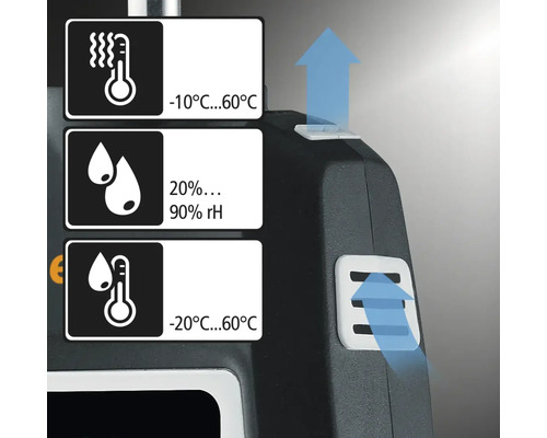 Informationen zur Betriebstemperatur und Luftfeuchtigkeit des Produkts.
