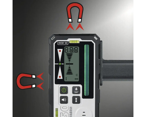 Magnetische Befestigung am Laserempfänger