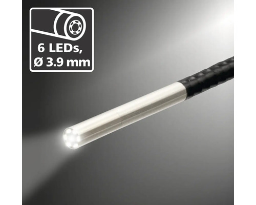 Endoskop mit sechs LEDs und Durchmesser 3,9 mm