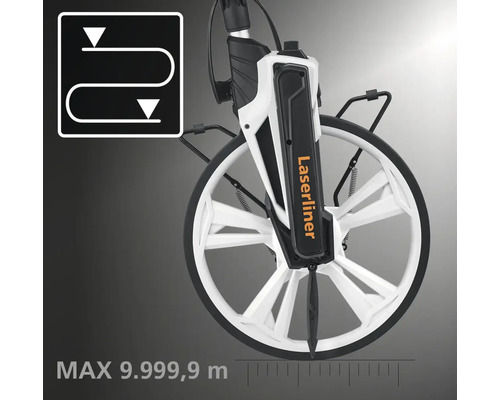 Rad-Entfernungsmesser mit Messbereich bis maximal 9999,9 Meter