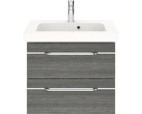 Waschtischunterschrank mit zwei Schubladen und Aufsatzwaschbecken