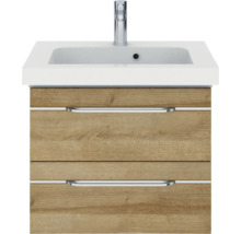 Waschtischunterschrank mit Waschbecken und zwei Schubladen